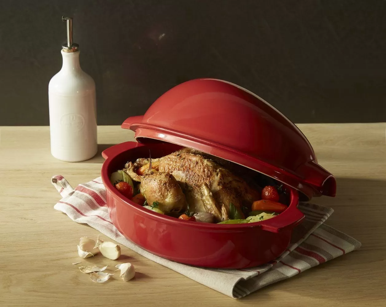 Форма для запекания курицы 34х24 см, 3л., цвет гранат