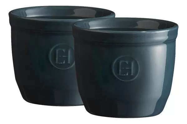 Рамекин Emile Henry 8.5 см, цвет: серо-голубой, высокий